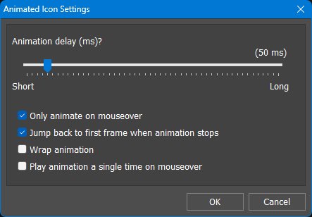 Animated Icon Settings