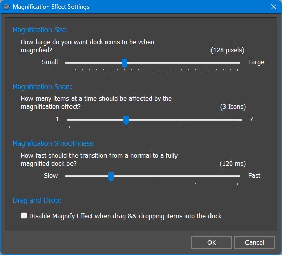 Dock Magnify Effect Settings